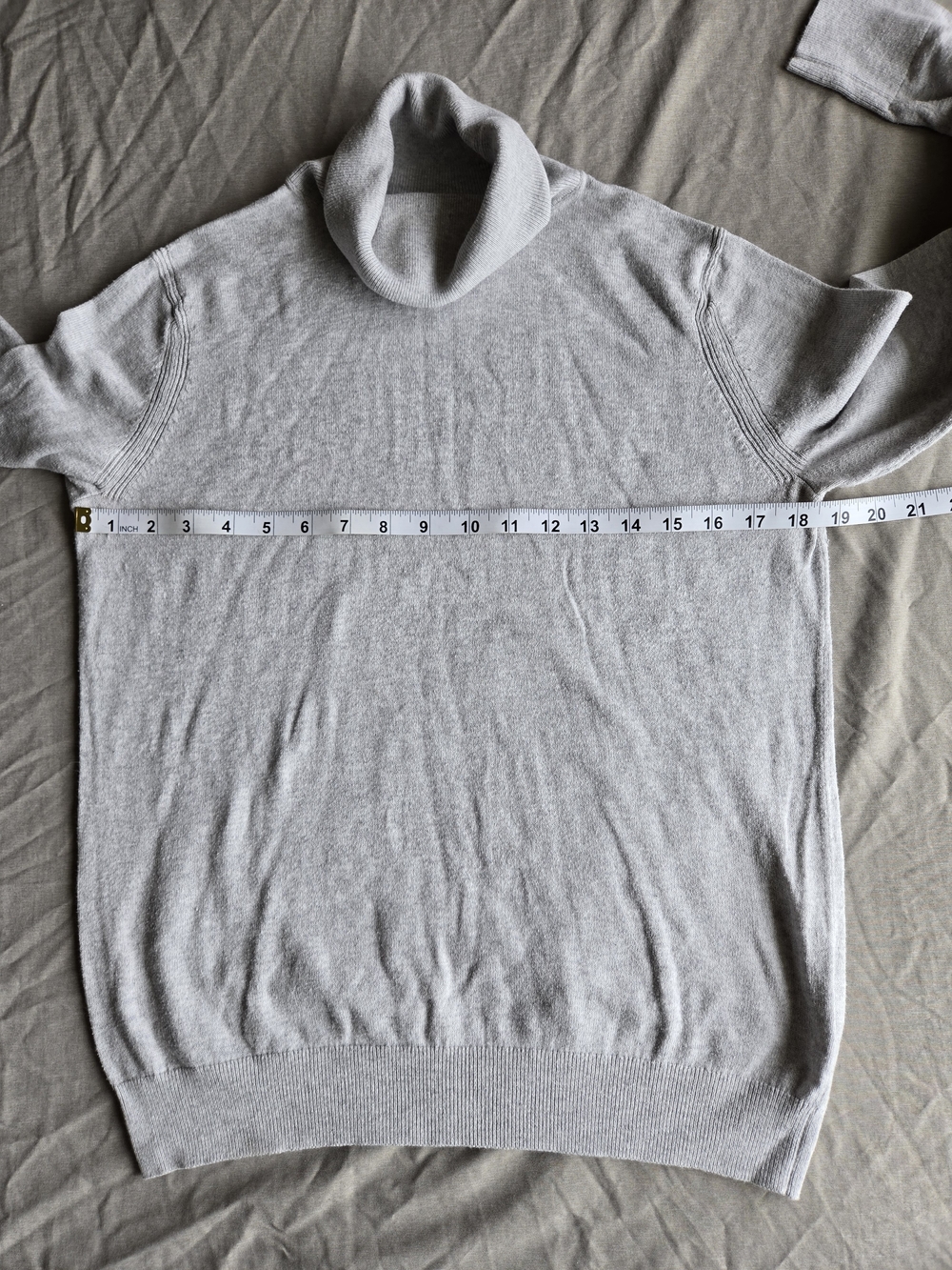 GAP Light Gray Knit Turtleneck Cowl Neck Sweater - Picture 2 of 7